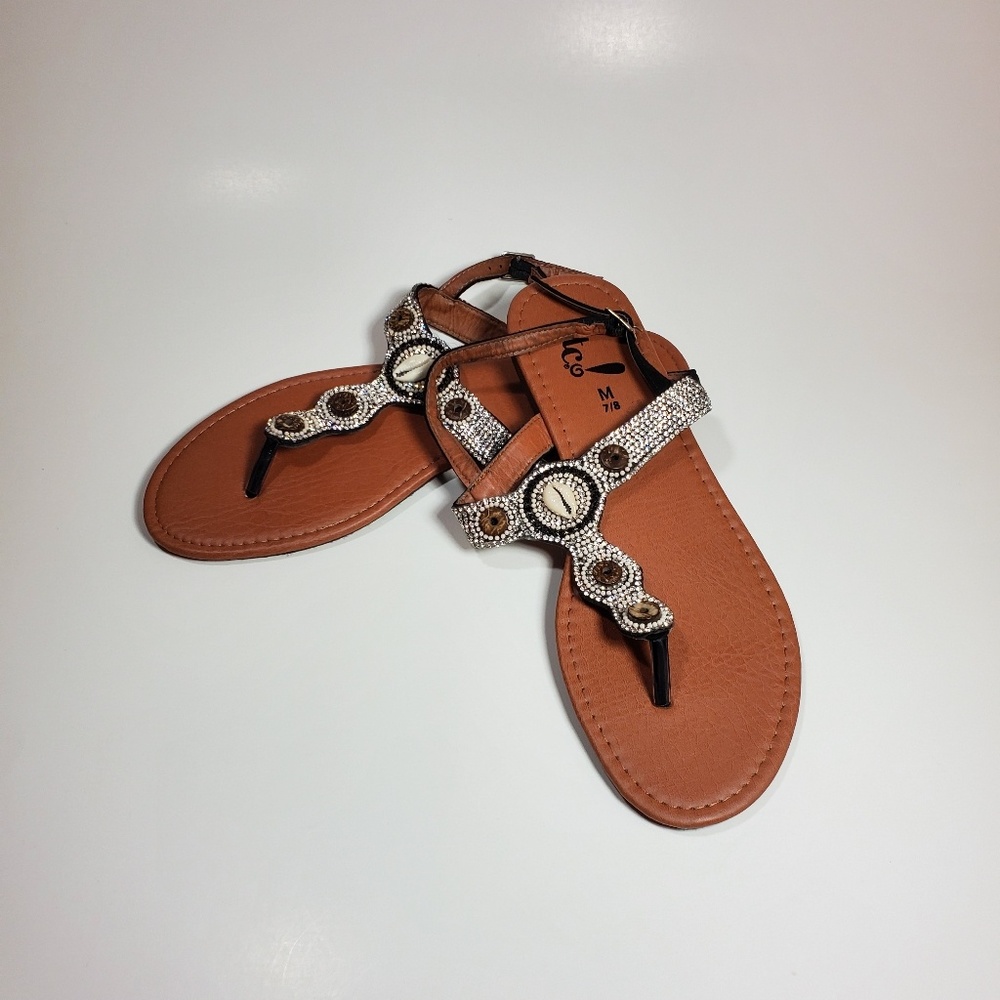 💥Cute Rhinestone and Shell Sandals